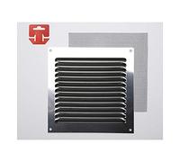 EDM Rejilla de ventilación Rejilla de Aire Rejilla de protección contra la Intemperie (15 x 15 cm Acero Inoxidable Rejilla de láminas