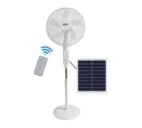 Edm ventilador de pie 33523 blanco 25 w solar