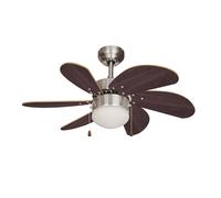 Ventilador de techo modelo aral wengue/niquel satinado potencia: 50w a