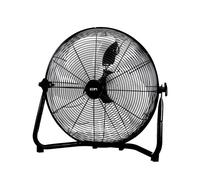 EDM Ventilador Industrial de Suelo, Aspas Ø45 cm, 3 Velocidades, Caudal Aire 5340 m³/h, 100W, 63 dB, Color Negro