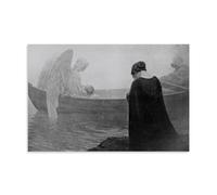 Edmund Leighton To The Land Unknown(1911) Póster decorativo en lienzo para pared, para dormitorio, moderno, impresión para el hogar, obras de arte sin marco, 40 x 60 cm