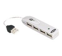ednet Hub USB de 4 Puertos con línea Delgada para portátil
