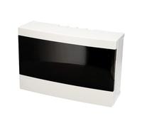 EDO Caja de Distribución de Superficie 1 Fila para 12 Módulos 20 x 30 x 9,5cm IP40 - Cuadro Electrico en ABS Blanco - Armario de Distribución Interior para Casa, Taller, Garaje