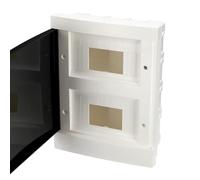 Distribuidor empotrado 16 módulos (2x8) blanco humo EDO777845