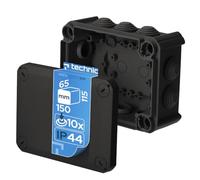 EDO Caja de Superficie IP44 Estanca 150x115x65 mm Negra