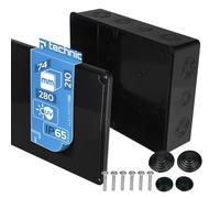 EDO Caja de Superficie IP65 Estanca 280x210x74 mm Negro Resistente a UV