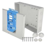 EDO Caja de Superficie IP65 Estanca 380x280x90 mm Gris