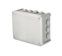 EDO Caja de Superficie IP66 Estanca 190x150x75 mm Gris - Resistente a los UV, sin Halógenos - Caja de Distribución con Prensaestopas y Tapa Atornillada Interior/Exterior