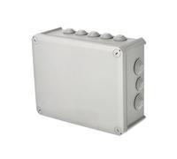 EDO Caja de Superficie IP66 Estanca 240x190x95 mm Gris - Resistente a los UV, sin Halógenos - Caja de Distribución con Prensaestopas y Tapa Atornillada Interior/Exterior
