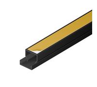 EDO Canaleta Autoadhesiva para Cables 15x10 mm Antracita Oscuro 2 m - Tira de PVC con Tapa Abatible - Canaleta Eléctrica para Pared y Organizador de Cables para Hogar, Oficina o TV
