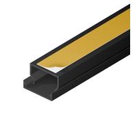 EDO Canaleta Autoadhesiva para Cables 25x16 mm Antracita Oscuro 2 m - Tira de PVC con Tapa Abatible - Canaleta Eléctrica para Pared y Organizador de Cables para Hogar, Oficina o TV