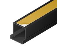 EDO Canaleta Autoadhesiva para Cables 25x25 mm Antracita Oscuro 2 m - Tira de PVC con Tapa Abatible - Canaleta Eléctrica para Pared y Organizador de Cables para Hogar, Oficina o TV