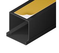 EDO Canaleta Autoadhesiva para Cables 40x40 mm Antracita Oscuro 2 m - Tira de PVC con Tapa Abatible - Canaleta Eléctrica para Pared y Organizador de Cables para Hogar, Oficina o TV