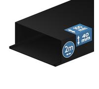 EDO Canaleta Eléctrica 100x40 mm Antracita Oscuro 2 m - Tapa Abatible