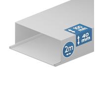 EDO Canaleta Eléctrica 100x40 mm Blanca 2 m - Tapa Abatible