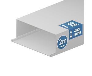 EDO Canaleta Eléctrica 100x40 mm Blanca 2 m - Tapa Abatible