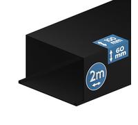 EDO Canaleta Eléctrica 100x60 mm Antracita Oscuro 2 m - Tapa Abatible