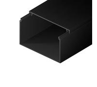 EDO Canaleta Eléctrica 100x60 mm Antracita Oscuro 2 m - Tapa Abatible y Montaje con Tornillos - Canaleta para Cables de Pared - Organizador de Cables para Hogar, Oficina o TV
