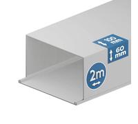 EDO Canaleta Eléctrica 100x60 mm Blanca 2 m - Tapa Abatible