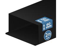 EDO Canaleta Eléctrica 120x60 mm Antracita Oscuro 2 m - Tapa Abatible
