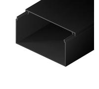 EDO Canaleta Eléctrica 120x60 mm Antracita Oscuro 2 m - Tapa Abatible y Montaje con Tornillos - Canaleta para Cables de Pared - Organizador de Cables para Hogar, Oficina o TV