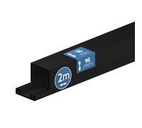 EDO Canaleta Eléctrica 16x16 mm Antracita Oscuro 2 m - Tapa Abatible