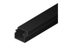 EDO Canaleta Eléctrica 20x10 mm Antracita Oscuro 2 m - Tapa Abatible y Montaje con Tornillos - Canaleta para Cables de Pared - Organizador de Cables para Hogar, Oficina o TV