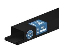 EDO Canaleta Eléctrica 25x16 mm Antracita Oscuro 2 m - Tapa Abatible