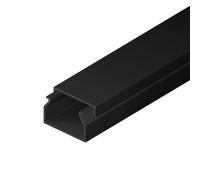 EDO Canaleta Eléctrica 25x16 mm Antracita Oscuro 2 m - Tapa Abatible y Montaje con Tornillos - Canaleta para Cables de Pared - Organizador de Cables para Hogar, Oficina o TV