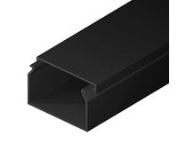 EDO Canaleta Eléctrica 40x25 mm Antracita Oscuro 2 m - Tapa Abatible y Montaje con Tornillos - Canaleta para Cables de Pared - Organizador de Cables para Hogar, Oficina o TV