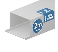 EDO Canaleta Eléctrica 60x40 mm Blanca 2 m - Tapa Abatible
