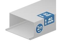 EDO Canaleta Eléctrica 80x40 mm Blanca 2 m - Tapa Abatible