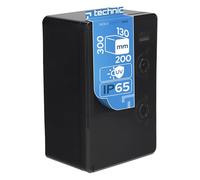 EDO Cuadro Eléctrico de Superficie IP65 200x300x130 mm Negro | Armario de Distribución en ABS con Placa de Montaje Galvanizada - Caja Estanca Interior y Exterior