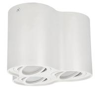 EDO Foco de Techo en Superficie Redondo Blanco SKAND 3 Orientable - Triple Lámpara de Techo Moderna en Aluminio con Casquillo GU10 - Aplique de Techo para Salón, Cocina, Pasillo, Oficina