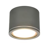 EDO Foco de Techo Superficie IP54 Exterior/Interior UMA Gris Impermeable con 6,5W LED 3000K GX53 600lm 230V - Ø90*60mm Lámpara de Techo Moderna Redonda Spot Aluminio - Iluminación Baño, Cocina