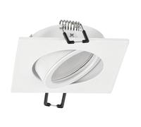 EDO, Foco empotrable LED AKTYN 1 SQ Blanco - IP20 Foco empotrable ajustable con reflector cuadrado para techo - Portalámpara GU10, Referencia Spot EDO777120
