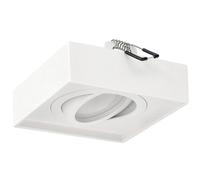 EDO Foco Empotrable PALLAD 1 MINI WHITE - Lámpara de Techo Blanco, Spot LED GU10 Ajustable, Plafón Cuadrado Orientable para Interior, Iluminación Moderna para Salón, Cocina y Dormitorio