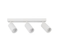 EDO Focos de Techo GU10 con 3 Focos MALGA Blanco Orientable, Lampara de Techo Interior Ajustables y Giratorios Moderno, Plafón para Salon, Dormitorio, Cocina, Sin Bombilla