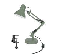 EDO Lámpara de Escritorio Infantil E27, Flexo Lamparas de Mesita de Noche con Base y Abrazadera PIXI Salvia Vintage Retro Lámpara de Mesa Ajustable para Oficina Sala Manicura Lectura y Dormitorio