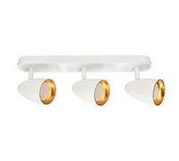 EDO, Lámpara de techo OVO 3 Oro Blanco, lámparas para salón, lampara techo, led techo, plafón techo led 3xGU10, lampara led de techo, IP20, plafon led de techo, lampara de cocina techo, EDO777240