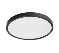 EDO, Lámpara de techo PERETI LED 24W Anillo negro 35cm, 4000K Blanco neutro, 2400lm, panel led para techo, luces techo led, luces cocina techo, led techo cocina, luz de techo led IP44, EDO777614