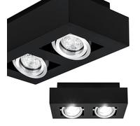EDO, Lampara techo OSMIN RIM 2 Negro, lámparas para salón, lampara de techo led, IP20, Anillo intercambiable, plafon techo, plafon led de techo, lampara led de techo, double, EDO777681