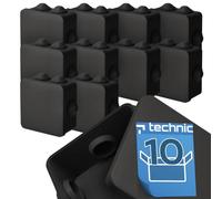 EDO Set 10x Caja de Superficie IP44 Estanca 94x94x47 mm Negra