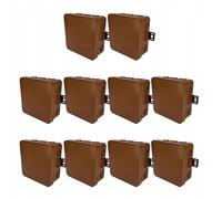 EDO Set 10x Caja de Superficie IP54 Hermética 100x100x41 mm Marrón