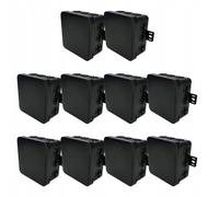 EDO Set 10x Caja de Superficie IP54 Hermética 100x100x41 mm Negra