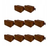 EDO Set 10x Caja de Superficie IP54 Hermética 80x45x41 mm Marrón