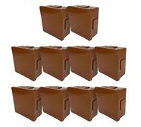 EDO Set 10x Caja de Superficie IP55 Estanca 86x86x40 mm Marrón