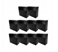 EDO Set 10x Caja de Superficie IP55 Estanca 98x98x42 mm Negra, 12 Entradas, sin Halógenos - Caja de Distribución con Prensaestopas de Goma y Cierre con “TORNILLOS” Interior/Exterior