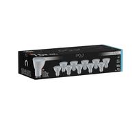 EDO, SET 10x FARI Bombilla LED M10 7,5W, blanco frío- 6500K CW, 700lm, no regulable, led GU10 6500K, bombillas de bajo consumo, bombillas led, Multipack 10, EDO777492