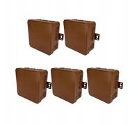 EDO Set 5x Caja de Superficie IP54 Hermética 100x100x41 mm Marrón
